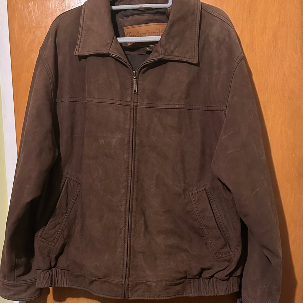 Timberland Men's Dark Brown Leather jacket xl